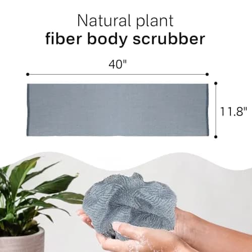 Yiclick Exfoliating Washcloth Towel 3-Pack, 85cm (34.5 inch) Long Back Scrubber | Replaces Loofah for Deep Cleansing thumbnail 6