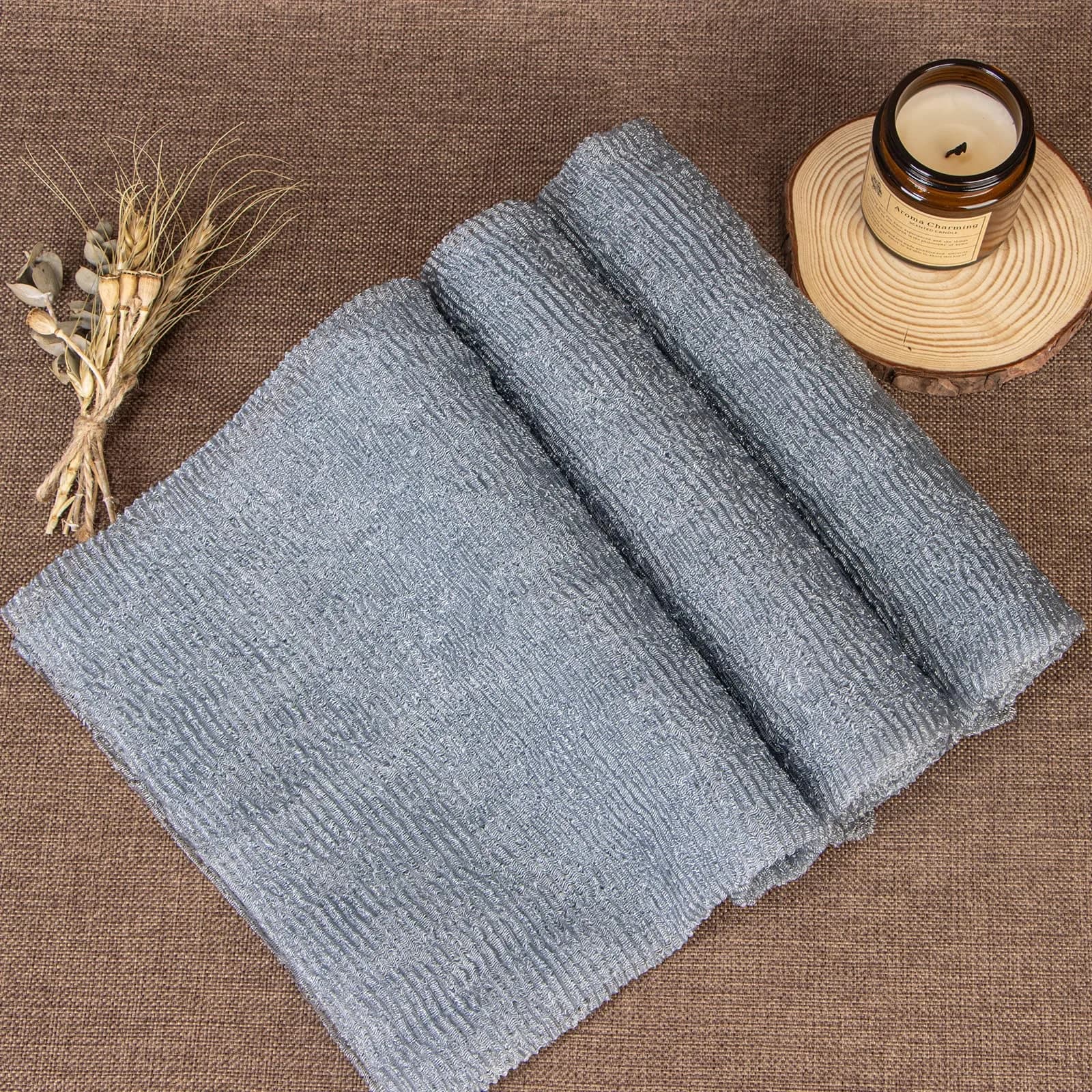 Yiclick Silver Exfoliating Washcloth Towel Set - 3 Piece Korean Body Scrubber - view 2