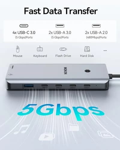 MOKiN USB C Docking Station Dual Monitor 2 HDMI | 13-in-1 Multiport Hub with 100W PD thumbnail 9