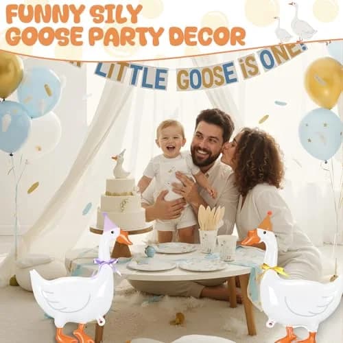 Gejoy Silly Goose Birthday Balloons 32 Inch (6 Pack) | Farm Theme Party Decor thumbnail 5