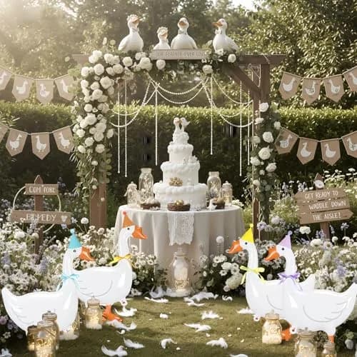 Gejoy Silly Goose Birthday Balloons 32 Inch (6 Pack) | Farm Theme Party Decor thumbnail 6