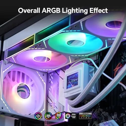 Thermalright TL-M12QW-S X3 White 120mm ARGB Case Fans 3-Pack | 2000RPM PWM Airflow thumbnail 6