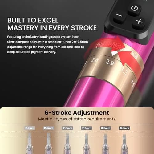 Wormhole Wireless Tattoo Pen Kit WTK0253 | Professional Rotary Tattoo Machine for Eyebrow & Detail Work thumbnail 4