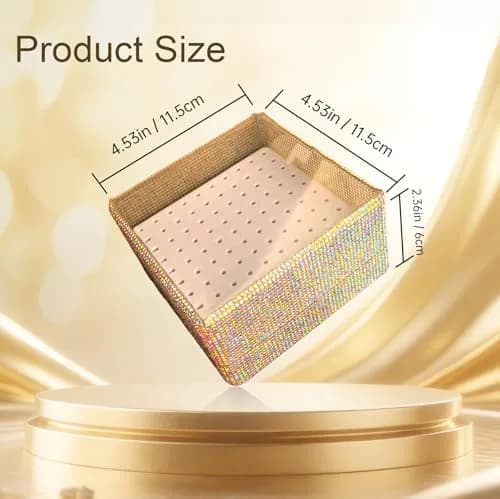 CORFULRA Nail Drill Bit Holder, Organizer, Large Case for Nail Bits, Diamond, 11cm x 11cm x 7cm thumbnail 5