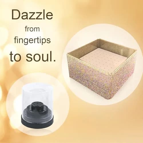 CORFULRA Nail Drill Bit Holder, Organizer, Large Case for Nail Bits, Diamond, 11cm x 11cm x 7cm thumbnail 4