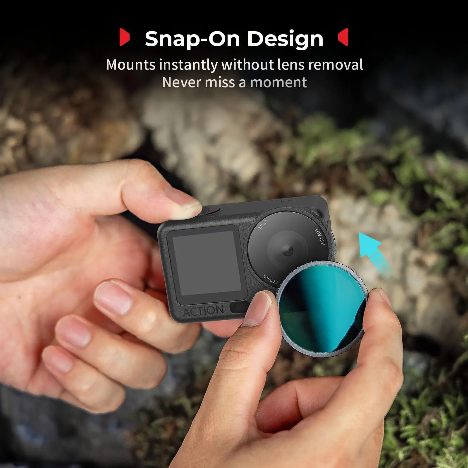 SmallRig Filter Kit for DJI Osmo Action 6, ND16/CPL & 1/4 Black Mist Filter Kit with Silicone Cover | Camera Lens Filter India - view 5