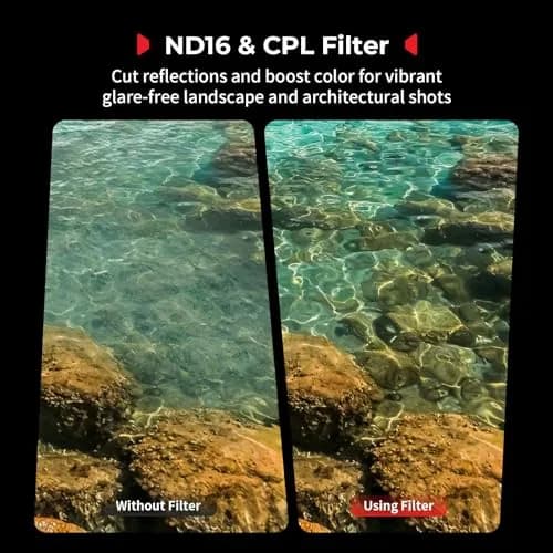 SmallRig Filter Kit for DJI Osmo Action 6, ND16/CPL & 1/4 Black Mist Filter Kit with Silicone Cover | Camera Lens Filter India thumbnail 3