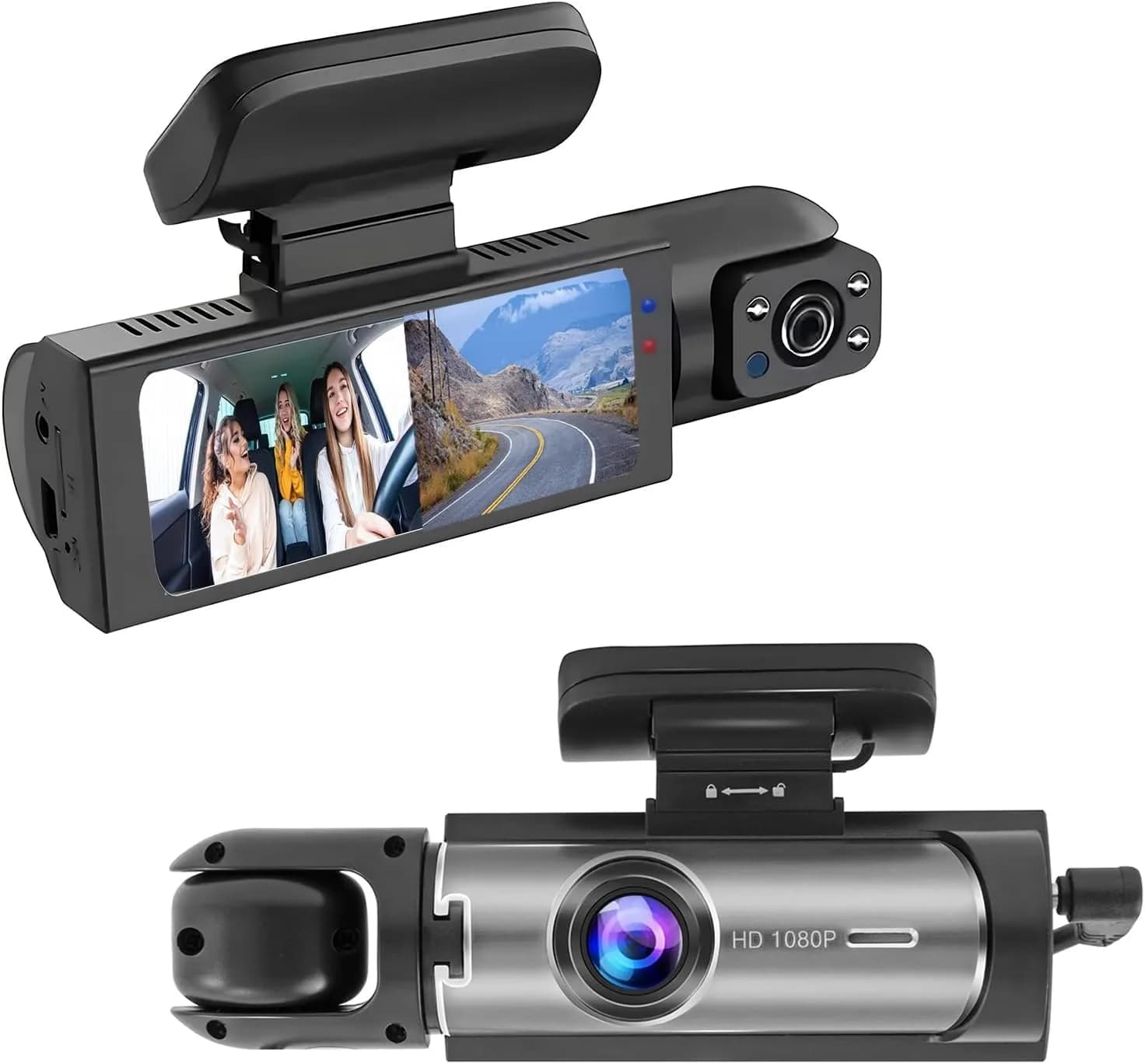 Wagoyo Dashcam Front & Inside | 1080p Night Vision, Loop & Parking Mode, 3.16 Inch IPS Screen