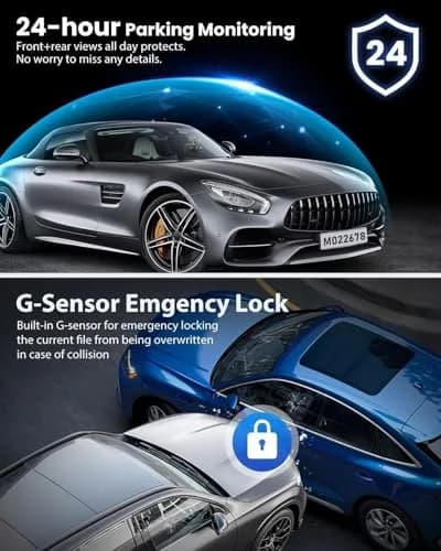 Wagoyo Dashcam Front & Inside | 1080p Night Vision, Loop & Parking Mode, 3.16 Inch IPS Screen thumbnail 6