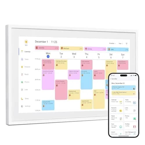 Dragon Touch 15.6 inch Digital Calendar Chore Chart – Interactive Touchscreen, Smart Family Planner, Digital Picture Frame Best Gifts for Christmas, Wedding, Mom thumbnail 1