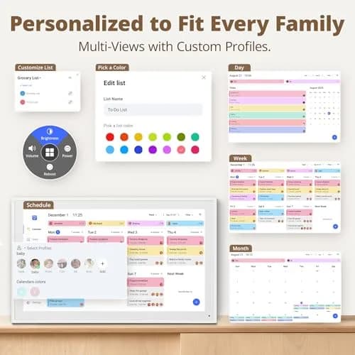 Dragon Touch 15.6 inch Digital Calendar Chore Chart – Interactive Touchscreen, Smart Family Planner, Digital Picture Frame Best Gifts for Christmas, Wedding, Mom thumbnail 6
