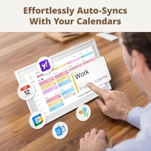 Dragon Touch 15.6 inch Digital Calendar Chore Chart – Interactive Touchscreen, Smart Family Planner, Digital Picture Frame Best Gifts for Christmas, Wedding, Mom thumbnail 2