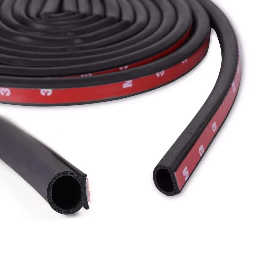 GoldWheel D-Shape Weather Stripping 100ft (30.48m) | Heavy Duty EPDM Rubber Seal for Doors & Windows - main product image