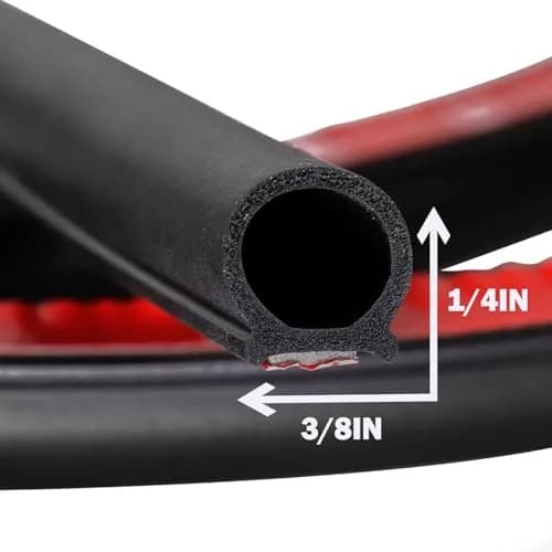 GoldWheel D-Shape Weather Stripping 100ft (30.48m) | Heavy Duty EPDM Rubber Seal for Doors & Windows thumbnail 2