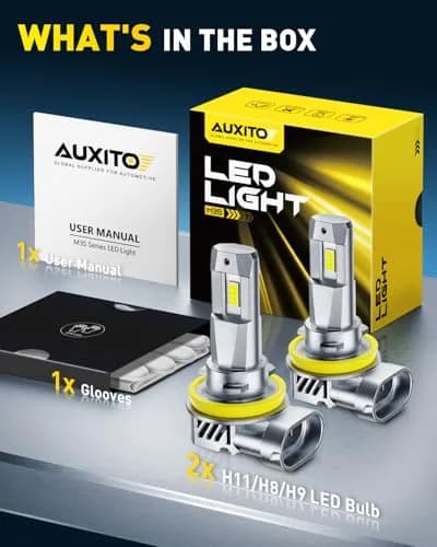 AUXITO H11 LED Bulbs 120,000LM Cool White (Pack of 2) | 1500% Brighter Than Halogen thumbnail 9
