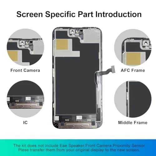 SIMDOG iPhone 14 Pro Max Screen Replacement Kit 6.7" Full HD | Compatible with A2651, A2893, A2896, A2895, A2894 thumbnail 6