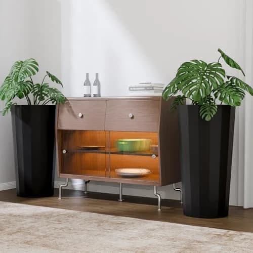 Diyfire Tall Planters for Outdoor Plants | Large 23.6 Inch Conical Flower Pots with Drainage Holes thumbnail 6