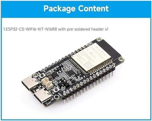 UeeKKoo ESP32-C5 Dev Board with Wi-Fi 6, BLE 5, Thread, Zigbee | 240MHz RISC-V, 16MB Flash + 8MB PSRAM, Dual USB-C thumbnail 7