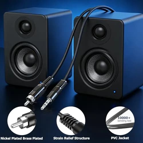 RFAdapter 3.5mm Mono to RCA Mono Cable 1.83m (6ft) 2-Pack | Connect Mono Audio Devices thumbnail 3