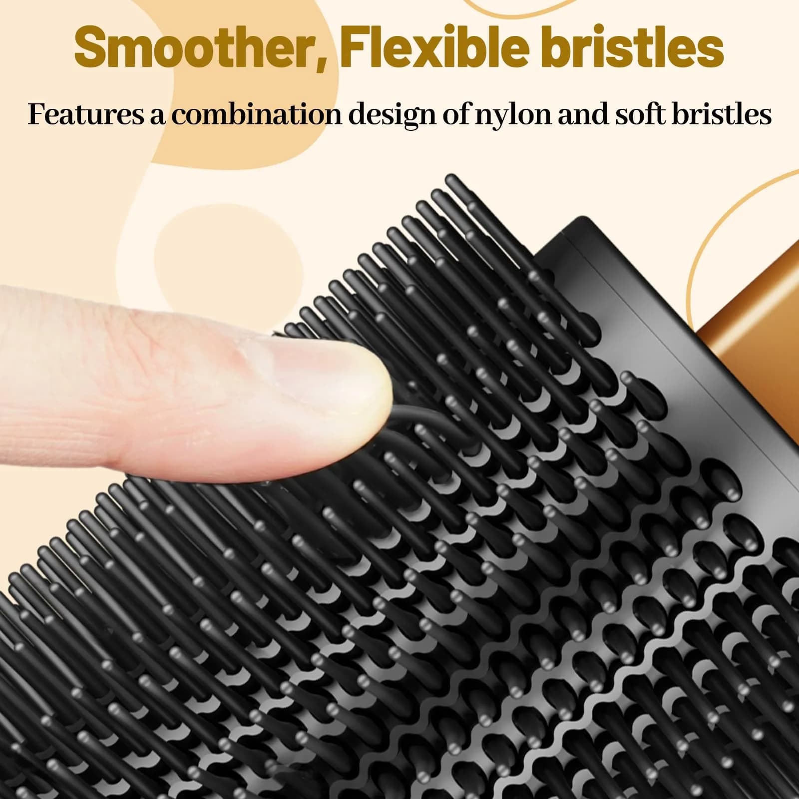 ZEPHBLOW 3-Inch Large Round Brush for Dyson Airwrap Attachments | Flexible Bristles for Volume & Smooth Curling thumbnail 4