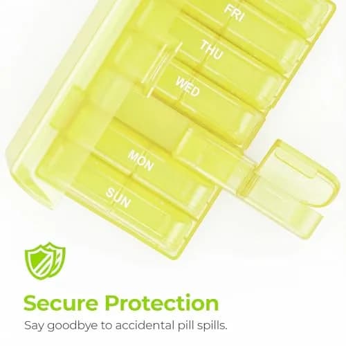 AUVON Weekly Pill Organizer 2 Times a Day, 14 Compartments | FDA Approved, BPA-Free, Portable for Travel thumbnail 4