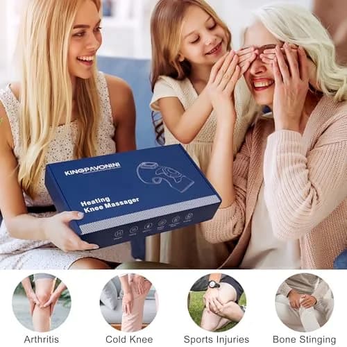KingPavonini Knee Massager with Heat and Vibration | 4000mAh Battery, 2.17" W x 12.2" H x 7.09" L thumbnail 8