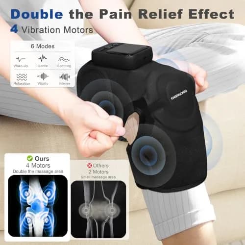 KingPavonini Knee Massager with Heat and Vibration | 4000mAh Battery, 2.17" W x 12.2" H x 7.09" L thumbnail 2