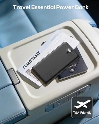 VEEKTOMX 10000mAh Power Bank with Built-in Cables | Slim Fast Charge USB C Battery Pack for iPhone & Android thumbnail 6