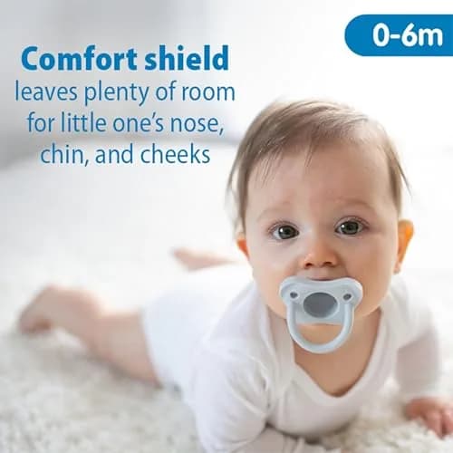 Dr. Brown's HappyPaci Silicone Pacifier 0-6m | Soft, Breathable, Bottle-Nipple Shape thumbnail 4