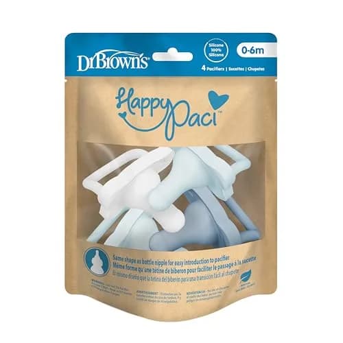 Dr. Brown's HappyPaci Silicone Pacifier 0-6m | Soft, Breathable, Bottle-Nipple Shape thumbnail 9