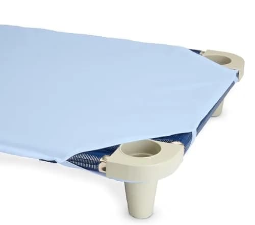 ROLLEE POLLEE Blue Microfiber Cot Sheets 71cm x 107cm (23" x 42") 6-Pack | Soft & Durable Daycare Bedding thumbnail 6