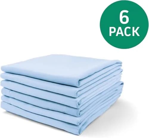 ROLLEE POLLEE Blue Microfiber Cot Sheets 71cm x 107cm (23" x 42") 6-Pack | Soft & Durable Daycare Bedding thumbnail 2