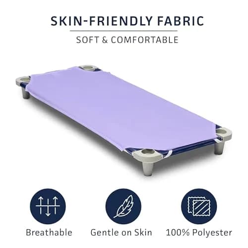 Rollee Pollee Purple Microfiber Cot Sheets 52" x 23" (132cm x 58cm) - 6-Pack | Soft & Durable Daycare Bedding thumbnail 6