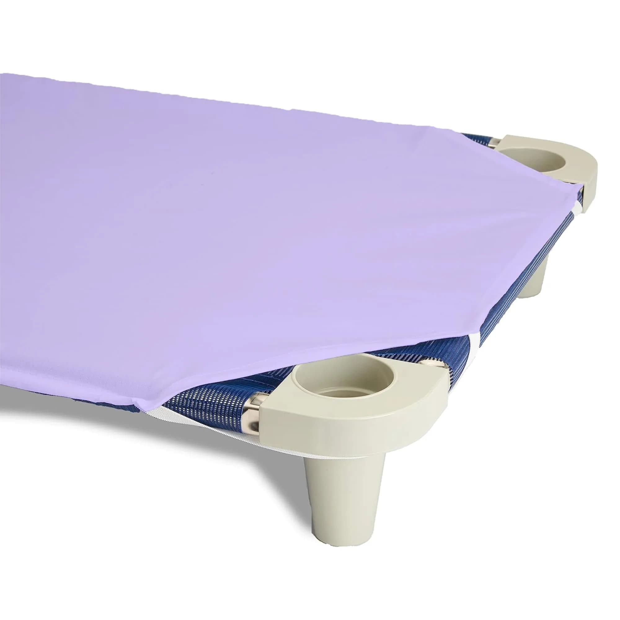 Rollee Pollee Purple Microfiber Fitted Cot Sheets - 23" x 52" - Soft & Durable for Daycare - view 3