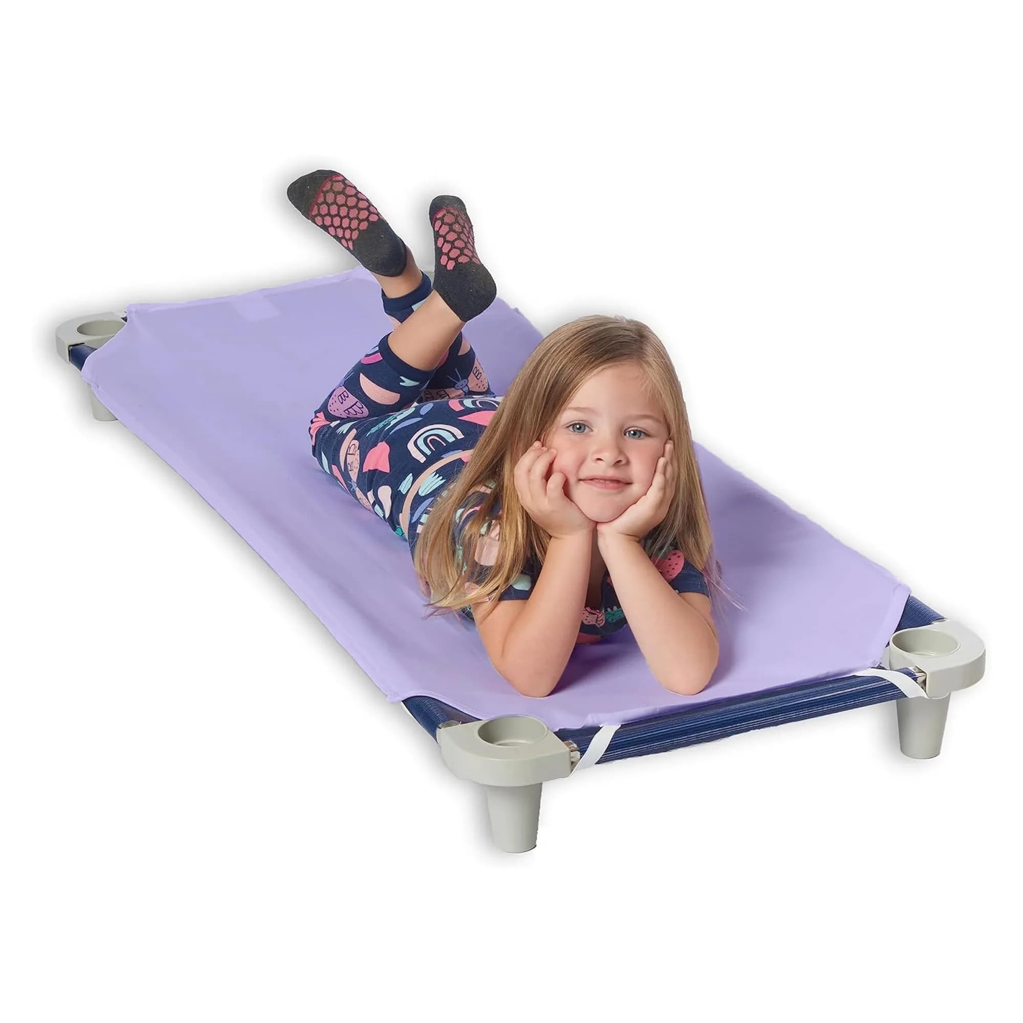 Rollee Pollee Purple Microfiber Fitted Cot Sheets - 23" x 52" - Soft & Durable for Daycare - view 4