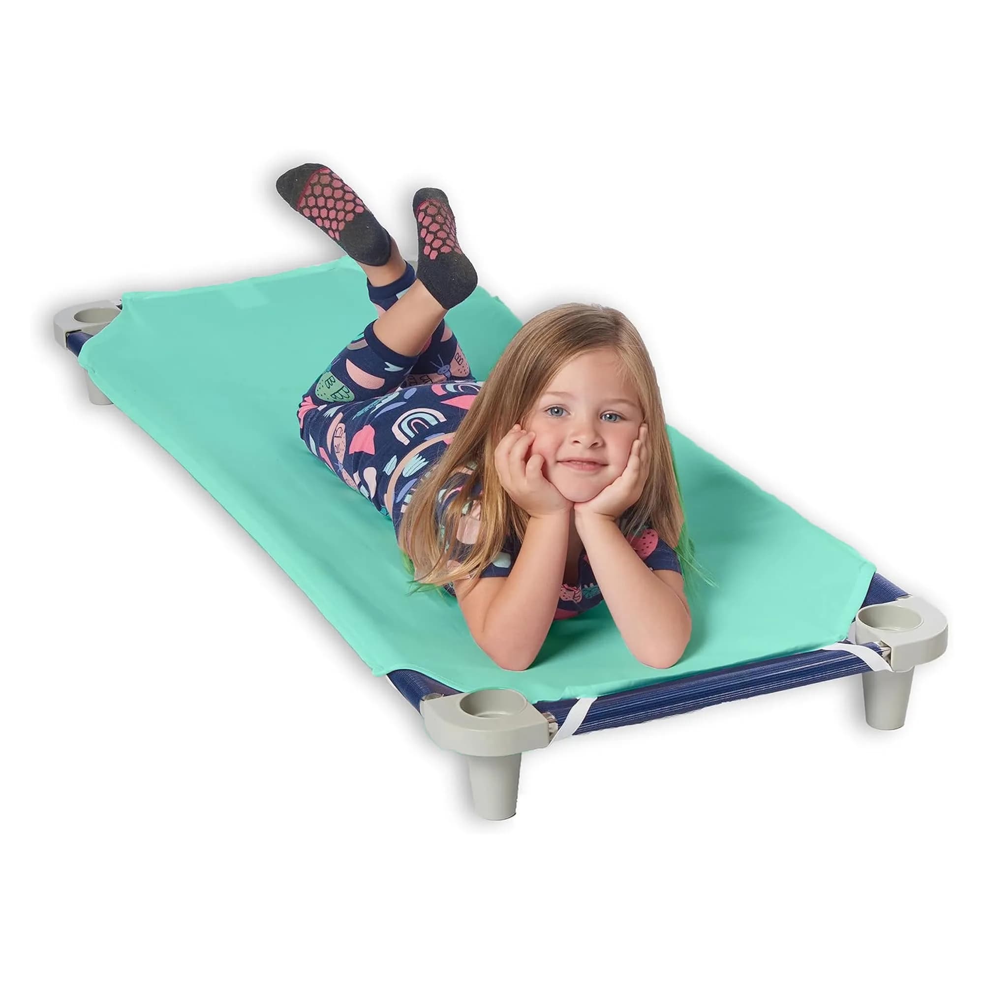 Rollee Pollee Green Microfiber Fitted Cot Sheets - 23" x 52" - Soft & Durable for Daycare - view 4