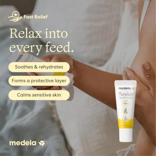 Medela Nipple Rescue Kit with Purelan Lanolin Cream 7g & 2 Hydrogel Pads | Soothes Sore Nipples thumbnail 4