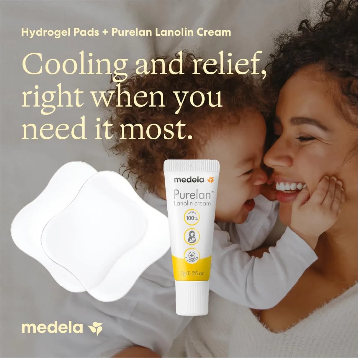 Medela Nipple Rescue Kit with Purelan Lanolin Cream 7g & 2 Hydrogel Pads | Soothes Sore Nipples - view 2