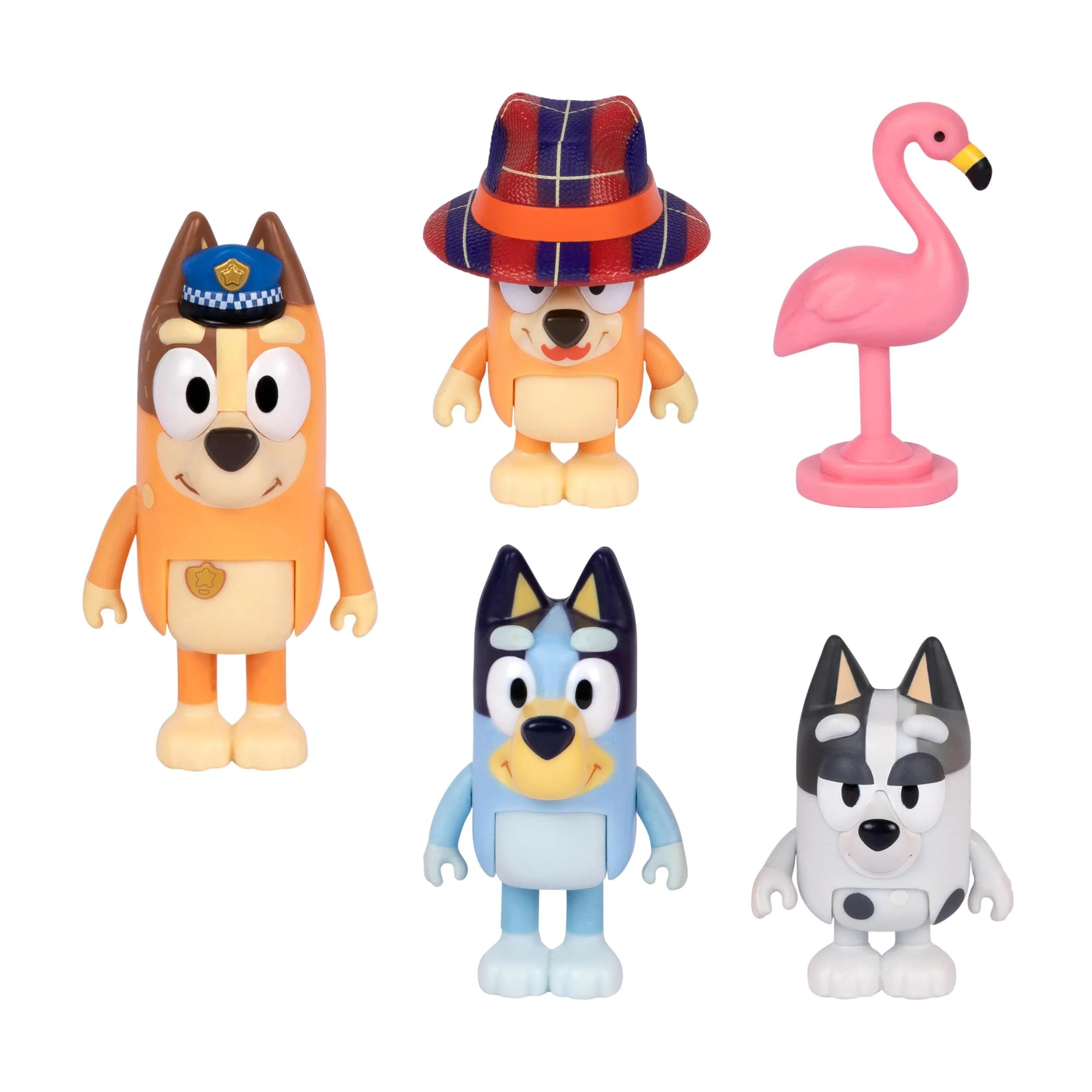 Bluey The Sleepover Figure 4-Pack with Flamingo Accessory | Kids Toys Ages 3+ - main product image