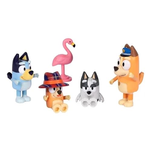 Bluey The Sleepover Figure 4-Pack with Flamingo Accessory | Kids Toys Ages 3+ thumbnail 3