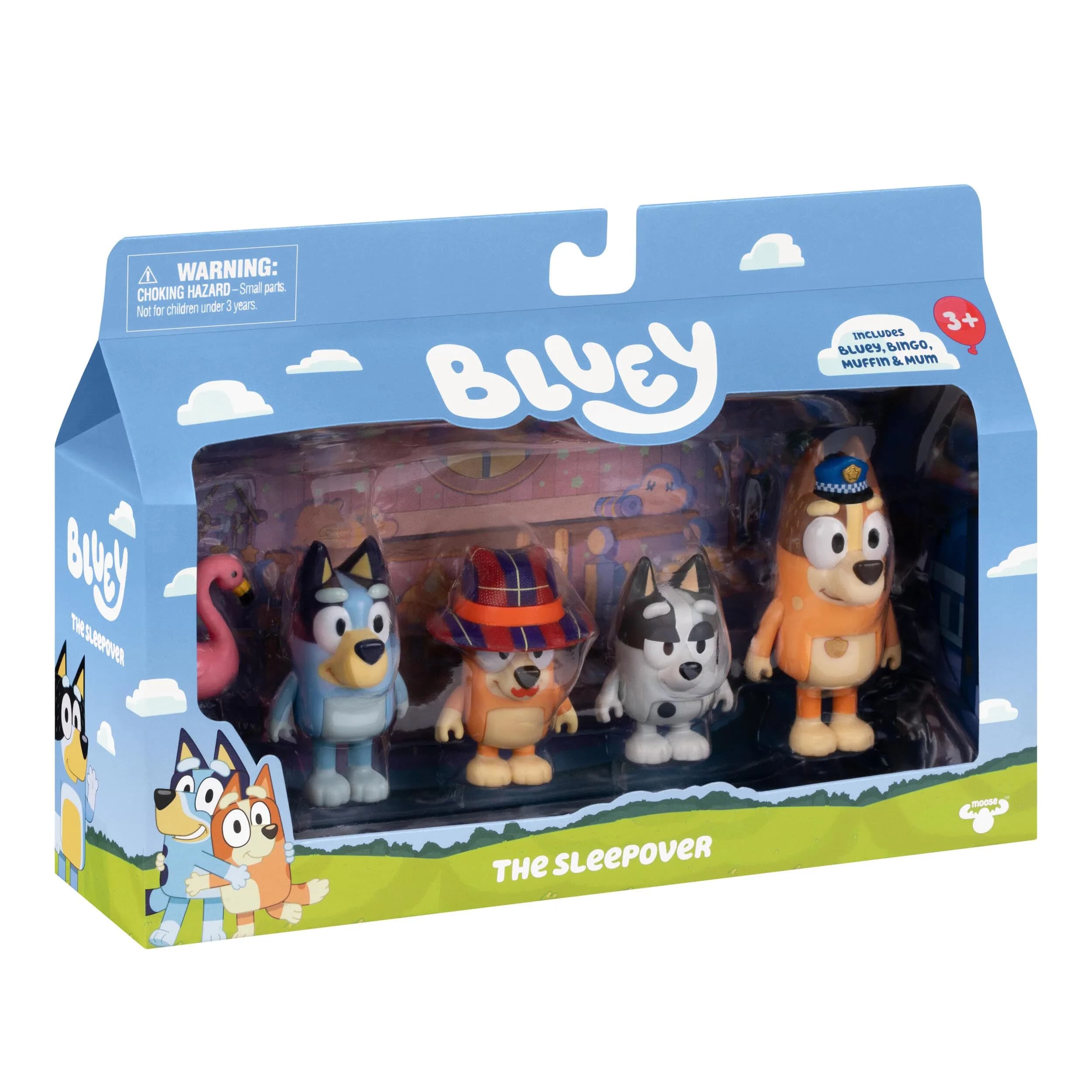 Bluey The Sleepover Figure 4-Pack with Flamingo Accessory | Kids Toys Ages 3+ - view 4