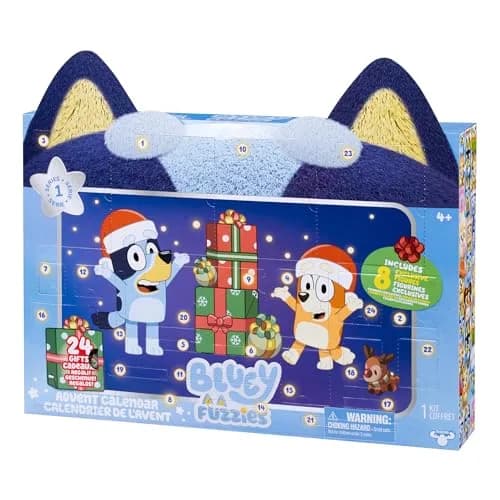 Bluey Fuzzies Advent Calendar Pack, 8 Exclusive Mini-Figures & 24 Surprises | Holiday-Themed Fun thumbnail 2