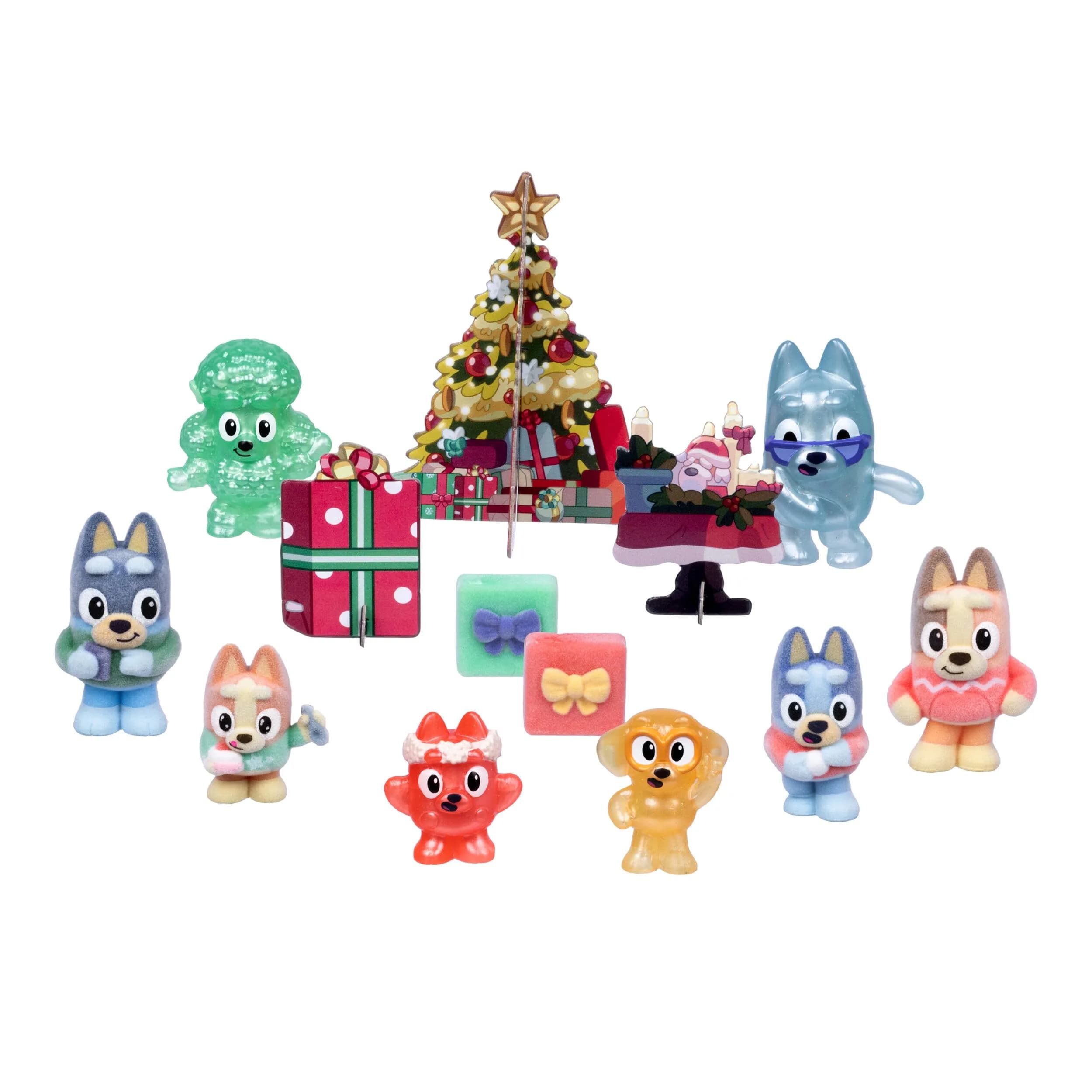 Bluey Fuzzies Advent Calendar Pack, 8 Exclusive Mini-Figures & 24 Surprises | Holiday-Themed Fun - view 3