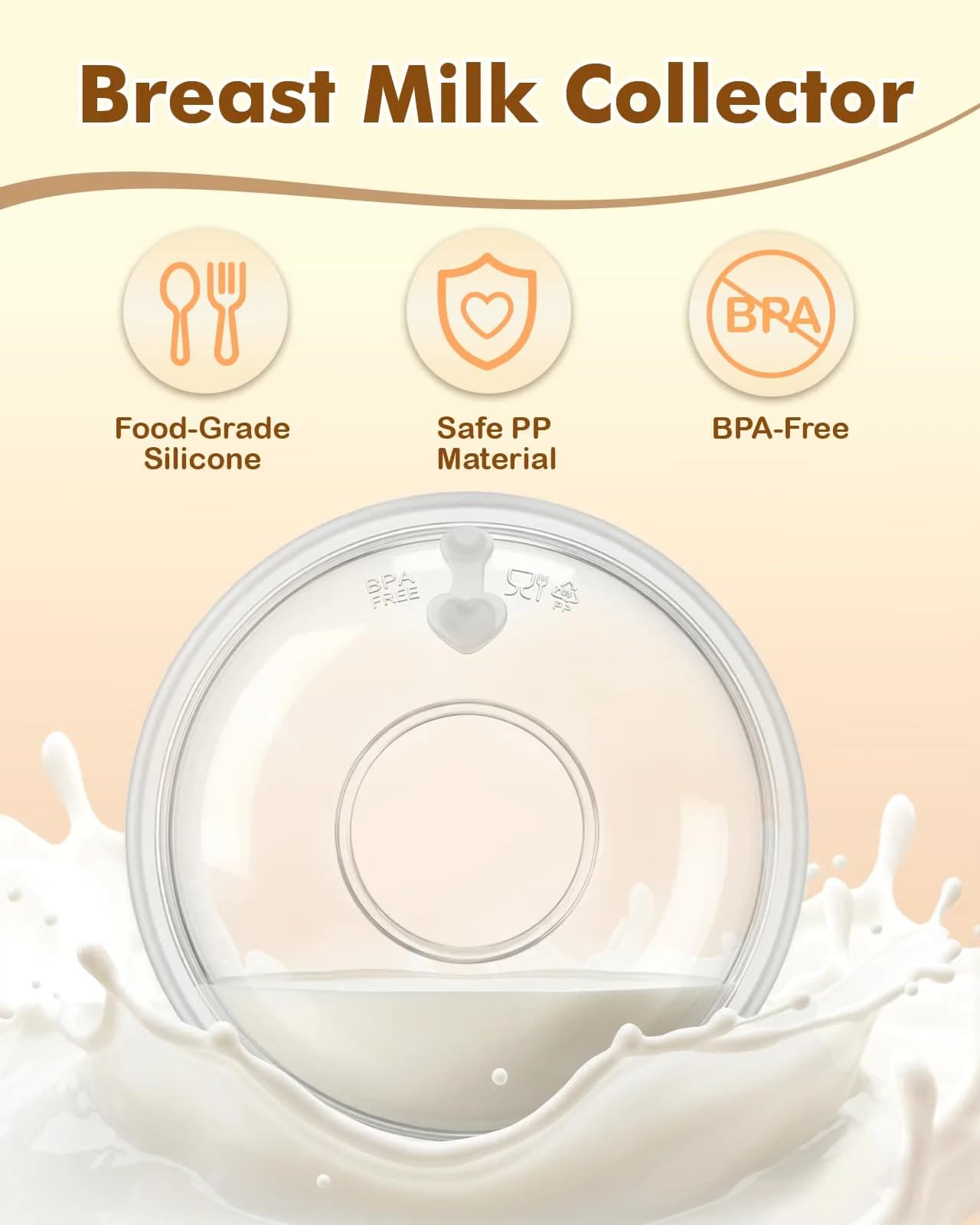 Lictin Breast Milk Collector Set with Storage Bags & Box - 60ml Cups | Protects Nipples & Collects Leaks - view 5