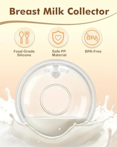 Lictin Breast Milk Collector Set with Storage Bags & Box - 60ml Cups | Protects Nipples & Collects Leaks thumbnail 5