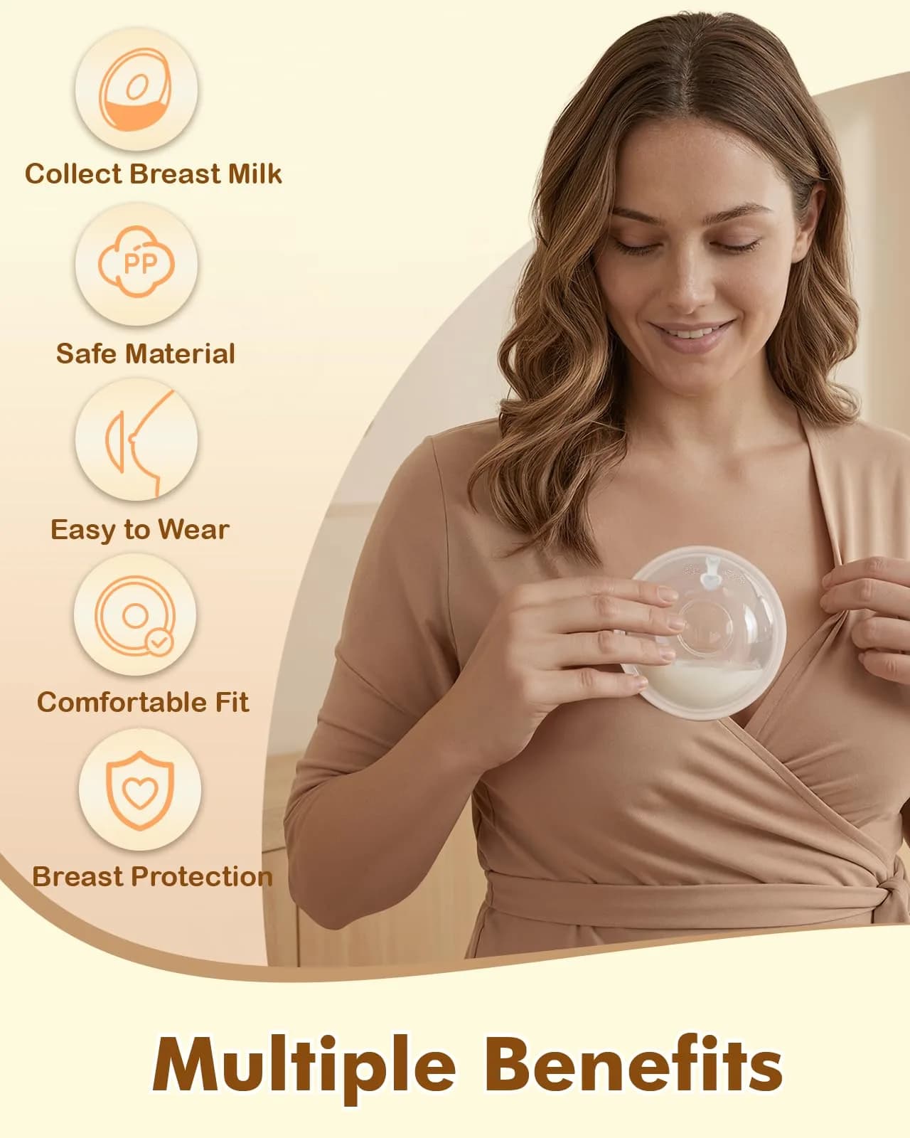 Lictin 60ml Breast Milk Collector & Nipple Shields Set - 2 Piece Storage Bag/Box for Breastfeeding Moms - view 3
