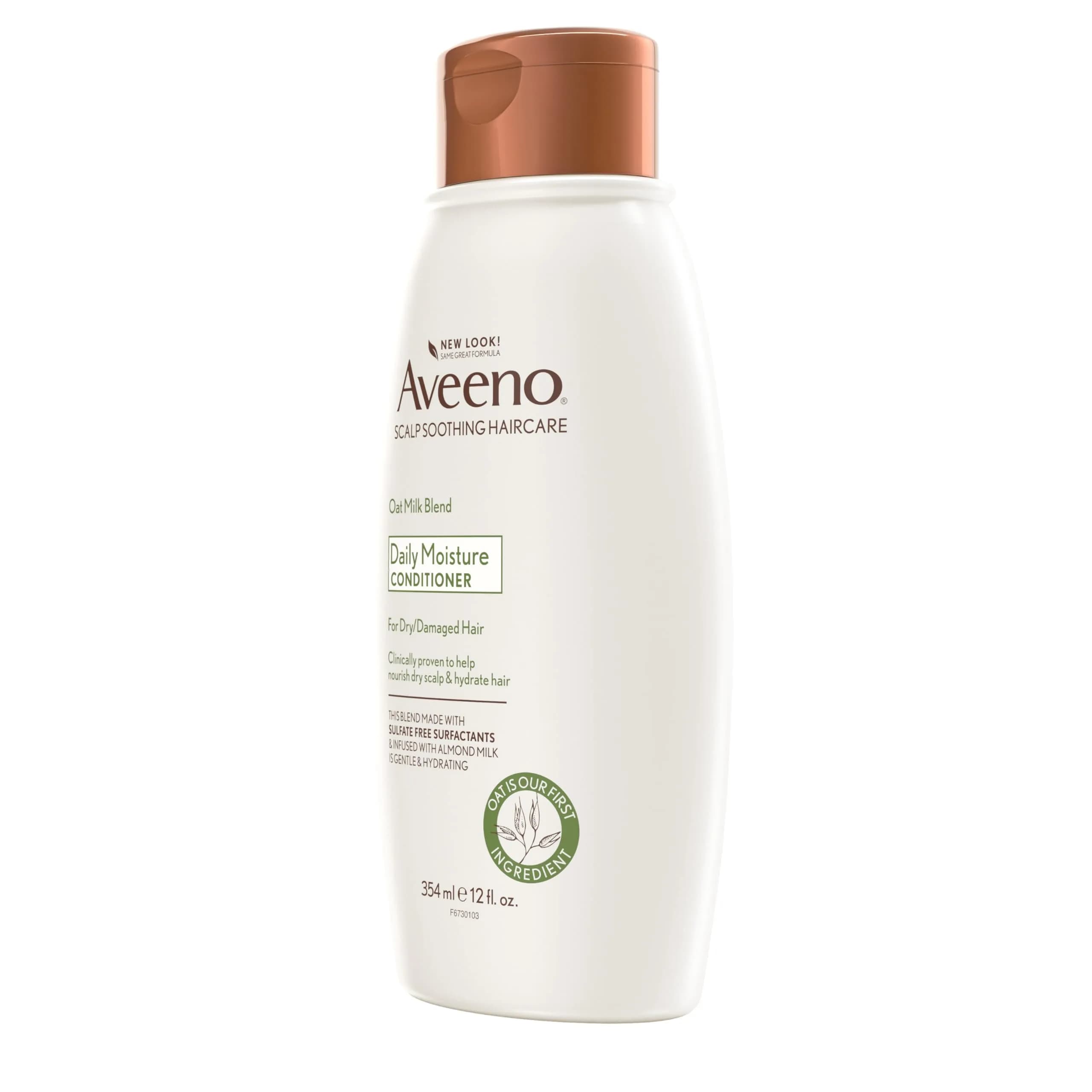 Aveeno Oat Milk Blend Moisturizing Conditioner, 4 x 12 fl oz (48 fl oz Total) | Ultra-Hydrating for Dry, Damaged Hair - view 6
