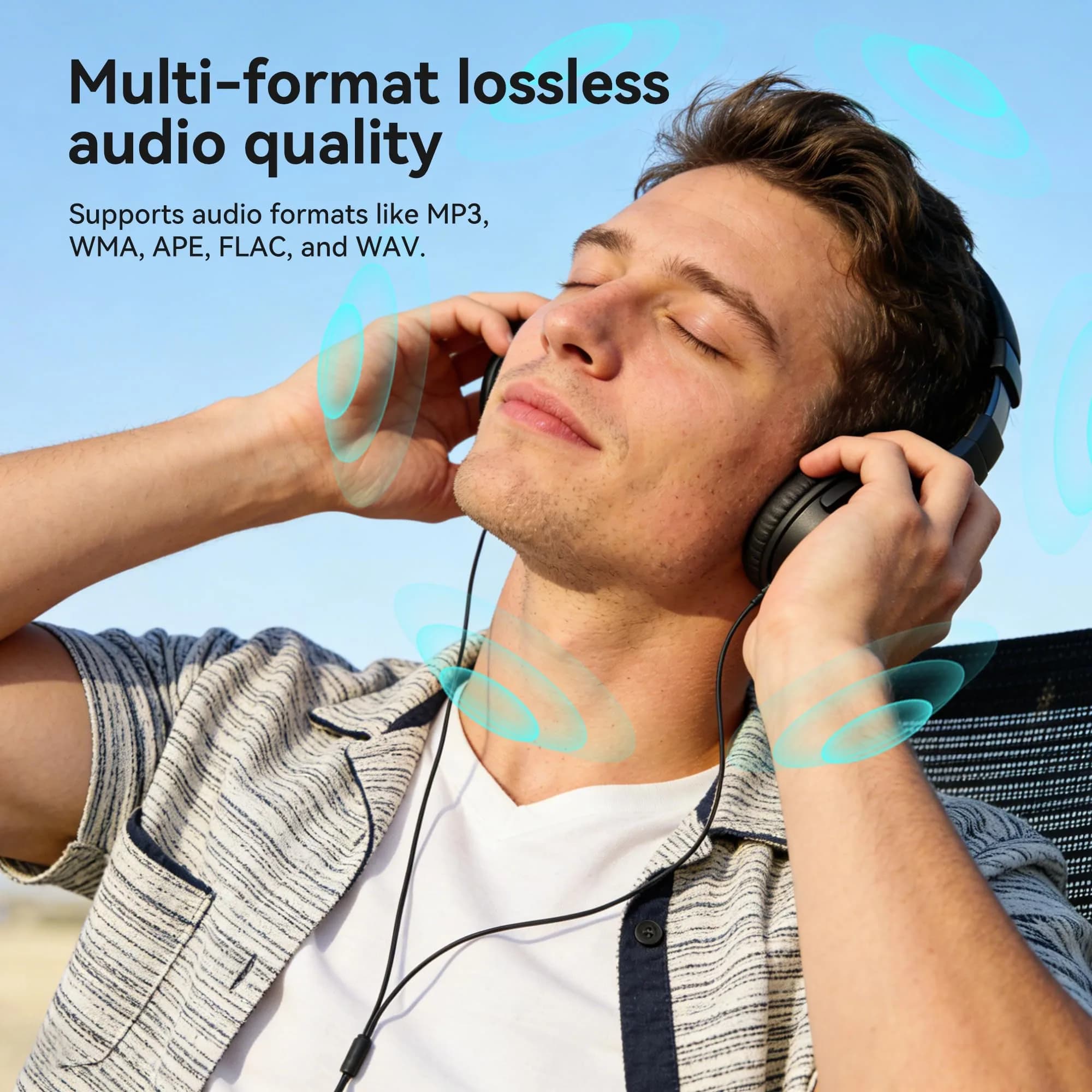 AGPTEK A55PL MP3 Player 64GB (2.5 oz) | Swappable AAA Battery, Type-C & USB - view 5
