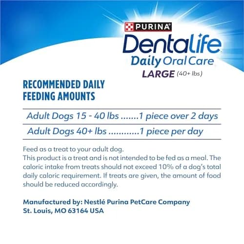 Dentalife Purina Large Dog Dental Chews 90 ct. | Tartar Reduction & Fresh Breath (100-120c) thumbnail 9