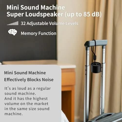 BodyHush Mini Portable White Noise Machine | 30 Sounds, 32 Volume Levels, 22-Hour Battery thumbnail 6